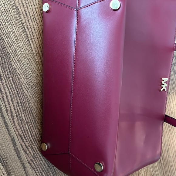 Burgundy Michael Kors Tote - Picture 3 of 5